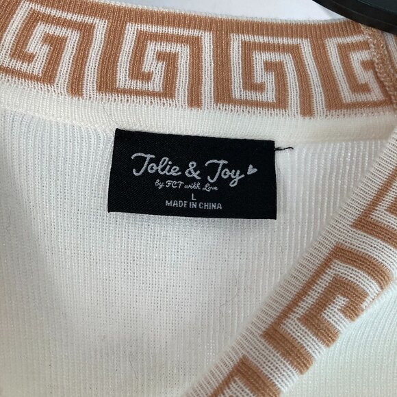 Jolie & Joy Women's Large White Long Sleeve Dress - Picture 3 of 4